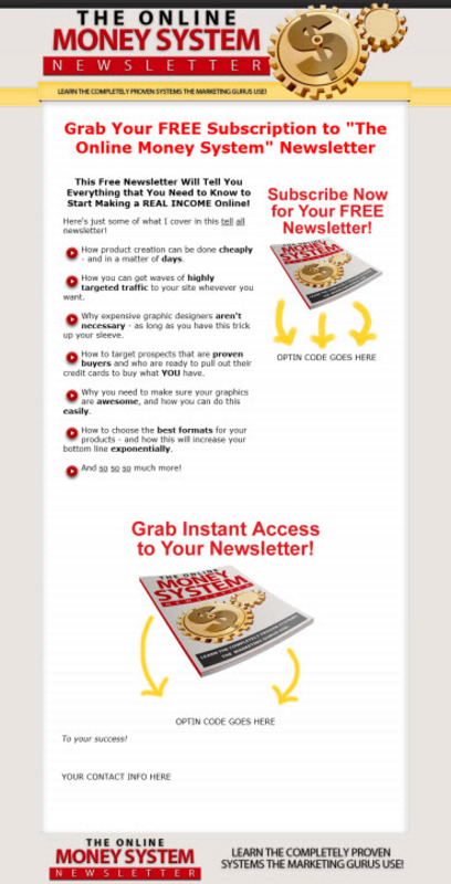 Product picture The Online Money System  Newsletter PART 2